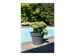 Maceta redonda Ø 40 x 32 cm - 23 L - Gris antracita