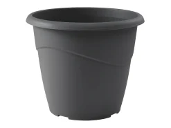 Maceta redonda Marina - Robusta y resistente - Gris antracita - Ø 40 x H 33,7 cm
