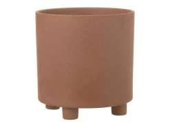 Macetero de cerámica marrón de 26.5x26.5x27.5 cm
