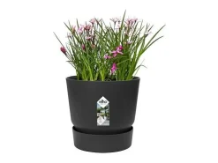 Macetero redondo 25 - Exterior Ø 24,48 x 23,31 cm - Living negro