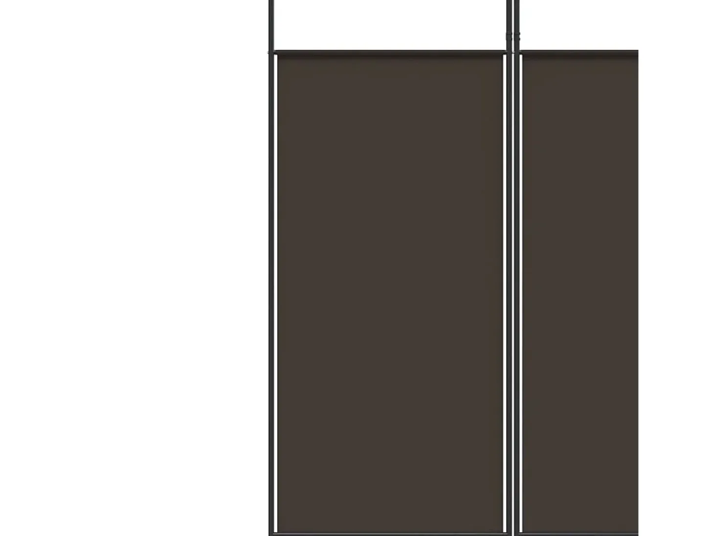 Mampara divisoria 6 paneles Marrón 300x220 cm Tela