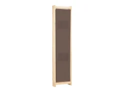 Mampara divisoria de 3 paneles Marrón 120x170x4 cm Tela