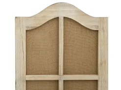 Mampara divisoria de 4 paneles Marrón 140x165 cm Tela