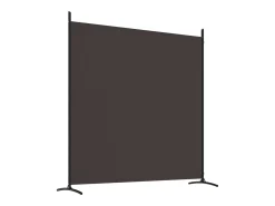 Mampara divisoria de 3 paneles Marrón 525x180 cm Tela