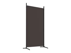 Mampara divisoria de 4 paneles Marrón 346x180 cm Tela