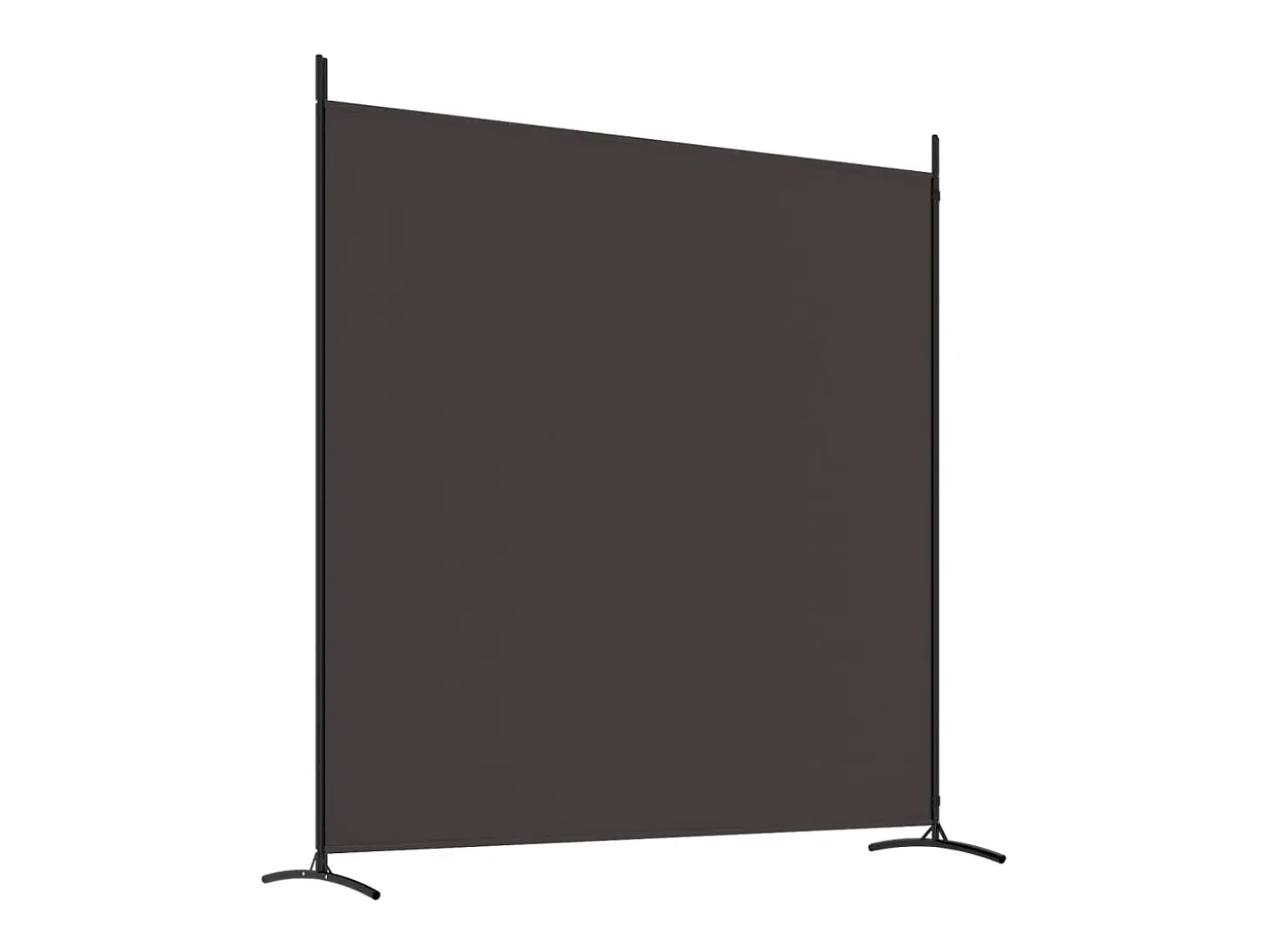 Mampara divisoria de 2 paneles Marrón 348x180 cm Tela