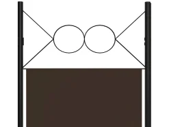 Mampara divisoria de 6 paneles Marrón 240x180 cm