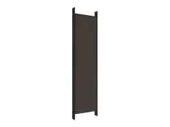 Mampara divisoria de 6 paneles Marrón 300x200 cm Tela