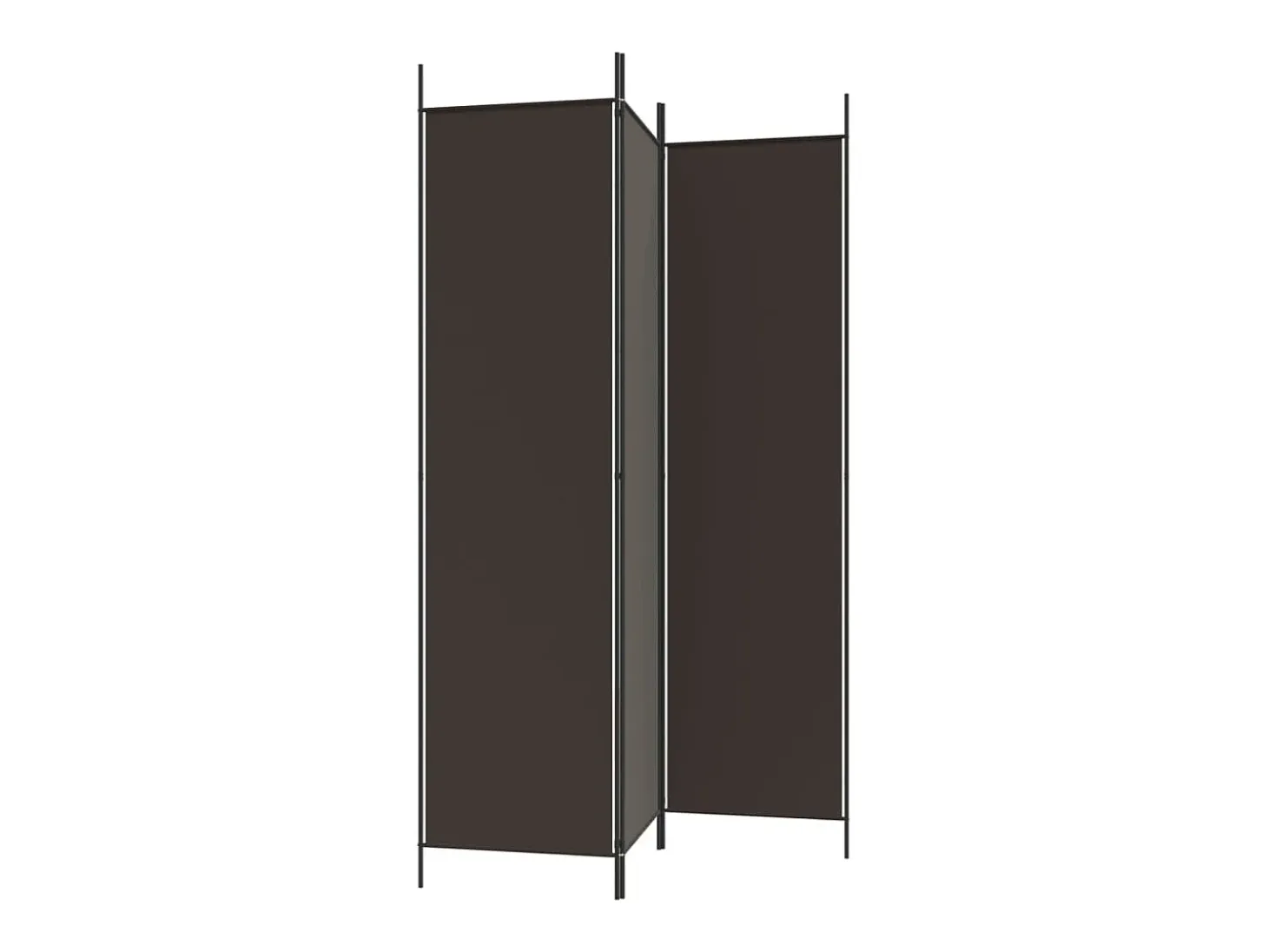 Mampara divisoria de 3 paneles Marrón 150x200 cm Tela