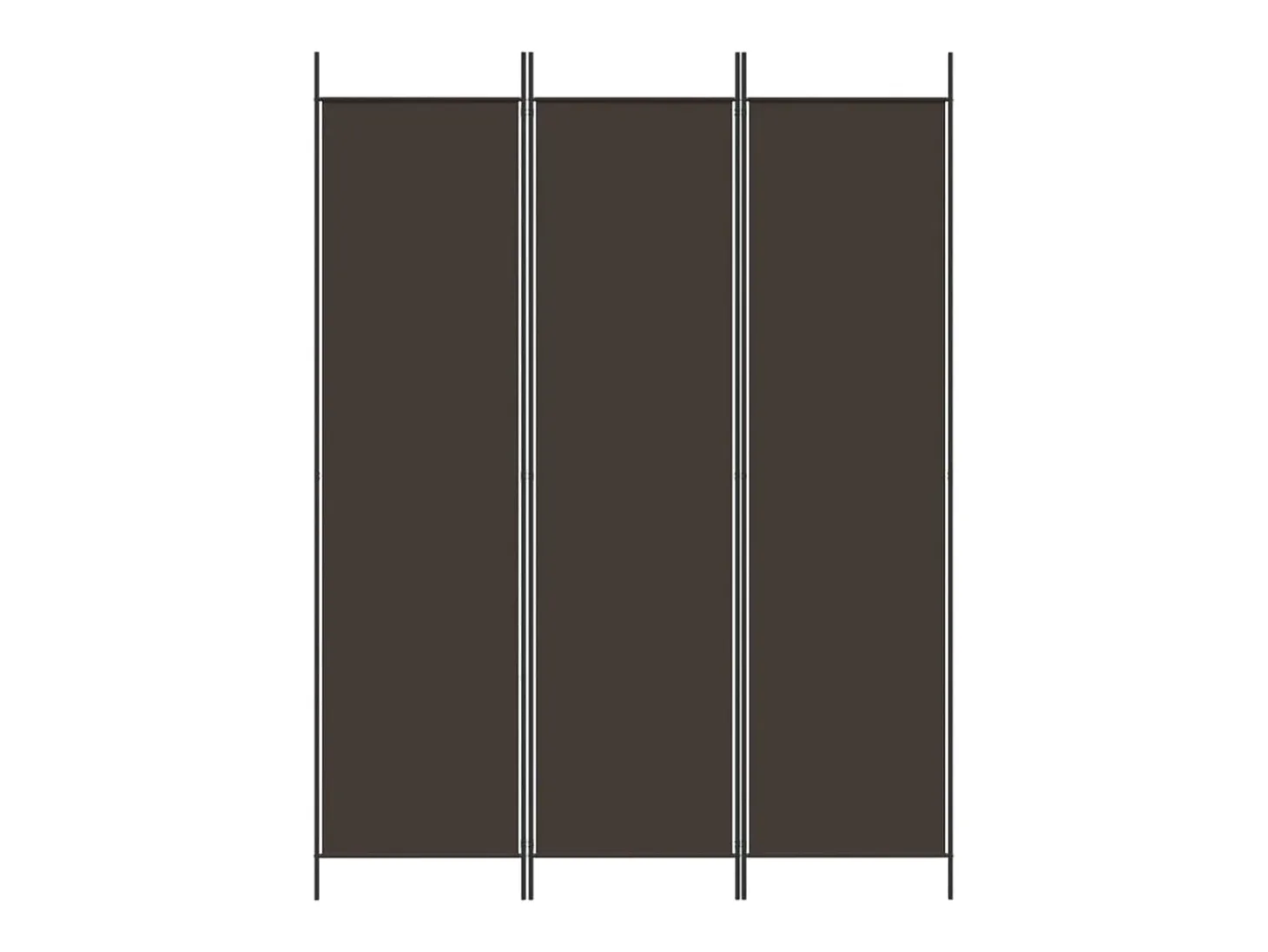 Mampara divisoria de 3 paneles Marrón 150x200 cm Tela