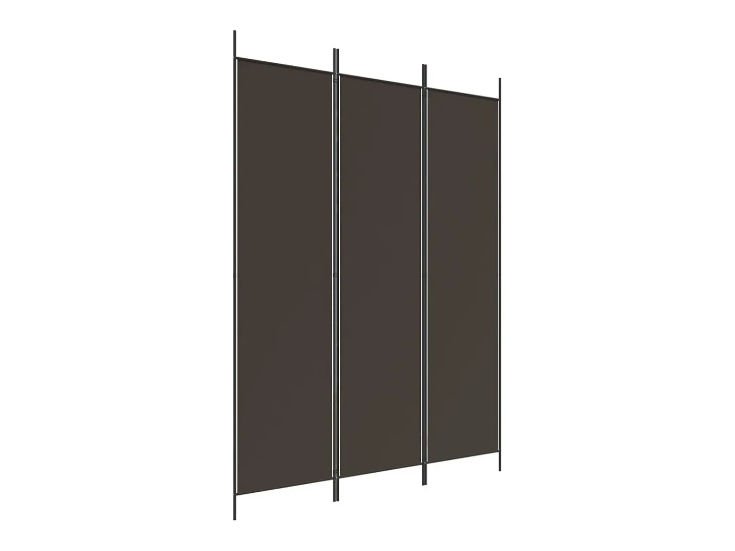Mampara divisoria de 3 paneles Marrón 150x200 cm Tela
