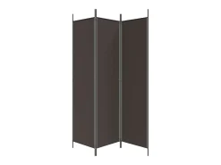 Mampara divisoria de 3 paneles Marrón 150x200 cm Tela