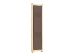 Mampara divisoria de 4 paneles Marrón 160x170x4 cm Tela