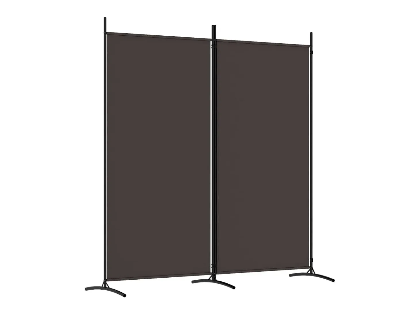 Mampara divisoria de 2 paneles Marrón 175x180 cm Tela