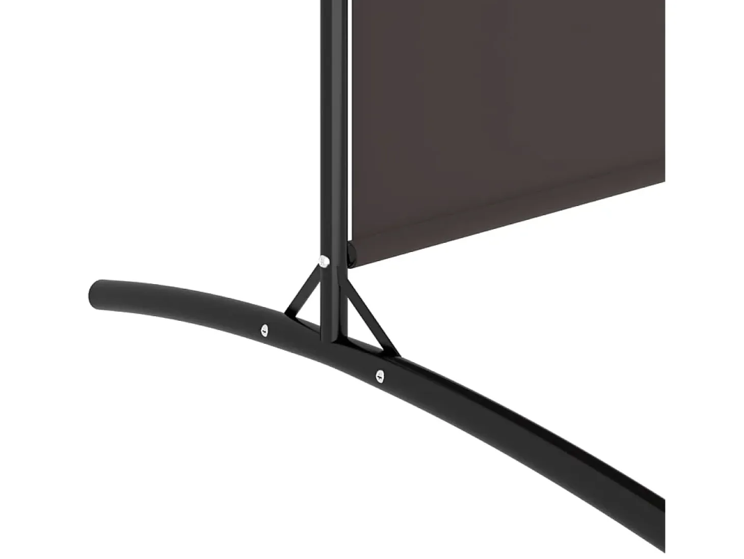 Mampara divisoria de 2 paneles Marrón 175x180 cm Tela