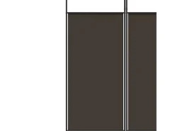 Mampara divisoria de 3 paneles Marrón 150x220 cm Tela