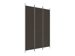 Mampara divisoria de 3 paneles Marrón 150x220 cm Tela