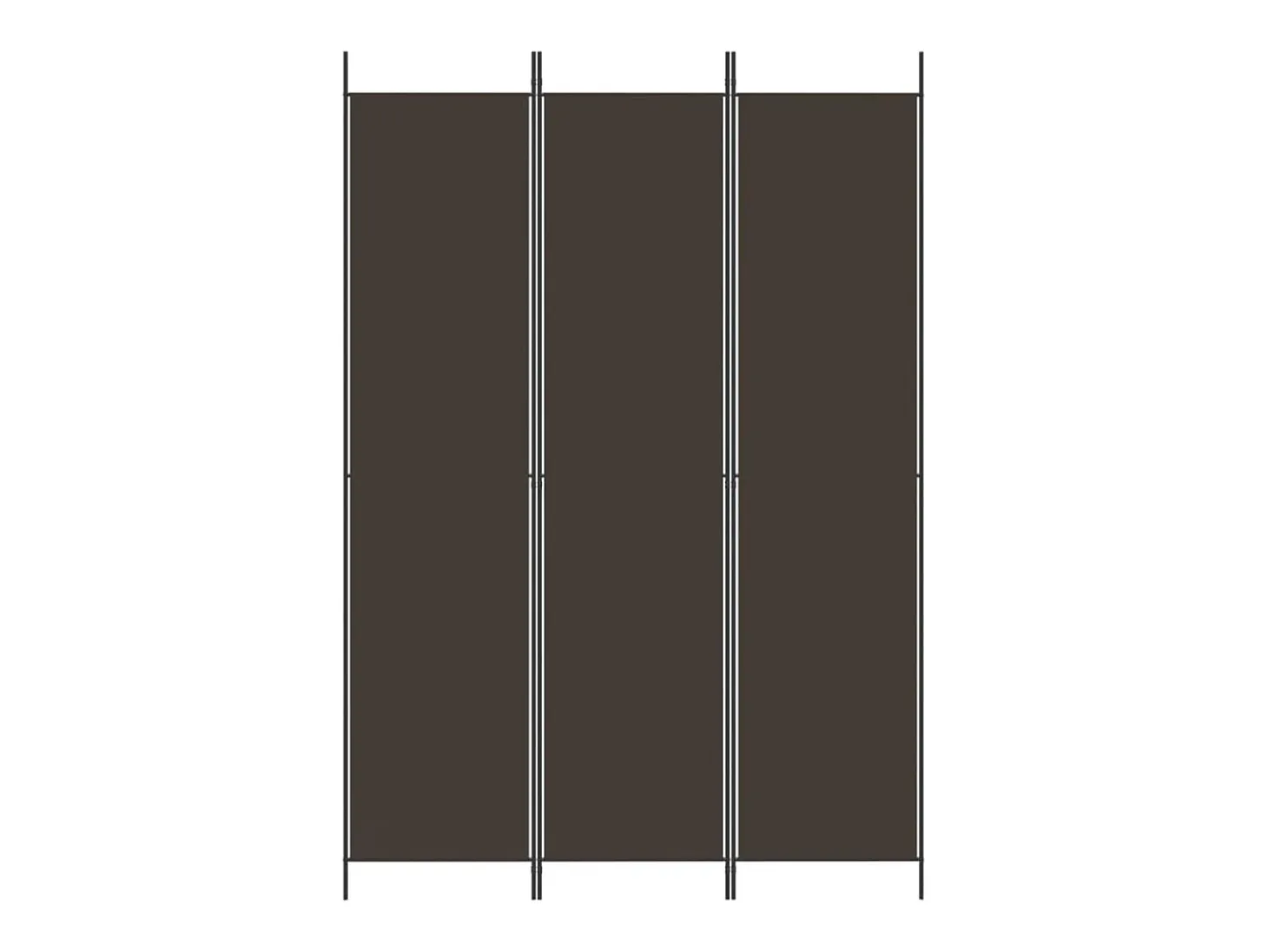 Mampara divisoria de 3 paneles Marrón 150x220 cm Tela