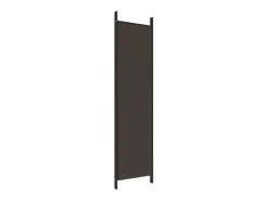 Mampara divisoria de 4 paneles Marrón 200x200 cm Tela