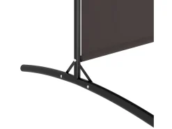 Mampara divisoria de 6 paneles Marrón 520x180 cm Tela