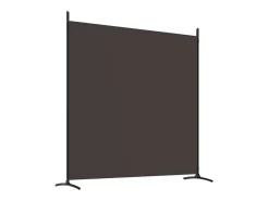 Mampara divisoria de 4 paneles Marrón 698x180 cm Tela