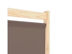 Mampara divisoria de 6 paneles Marrón 240 x 170 x 4 cm Tela