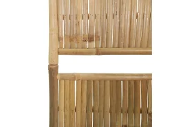 Mampara divisoria de bambú de 4 paneles 160x180 cm