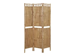 Mampara divisoria de bambú de 3 paneles 120x180 cm