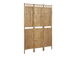 Mampara divisoria de bambú de 3 paneles 120x180 cm