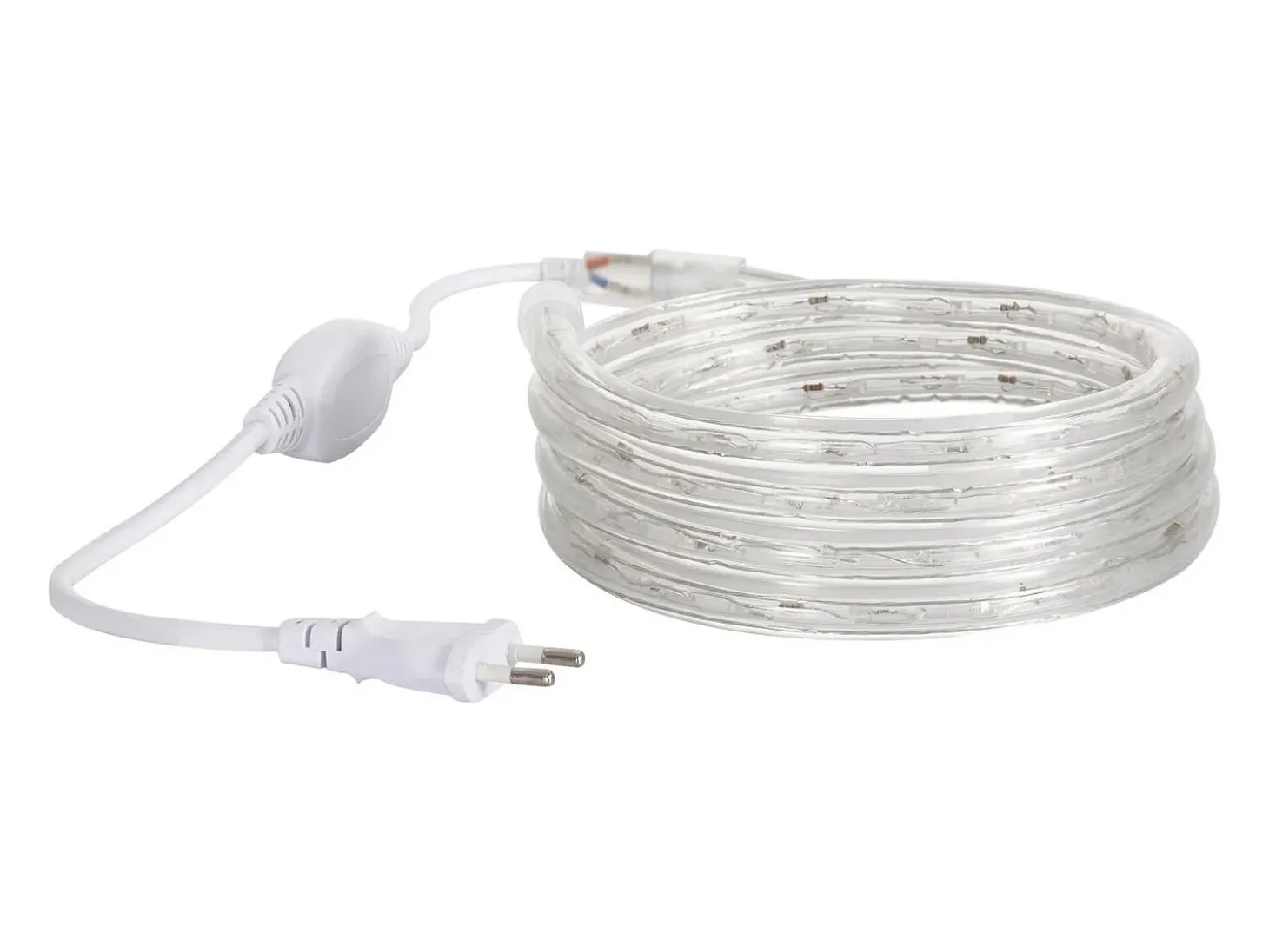 Manguera LED Redonda 220V AC 36 LED/m Blanco Cálido IP65 a Medida Corte cada 100 cm 15 m