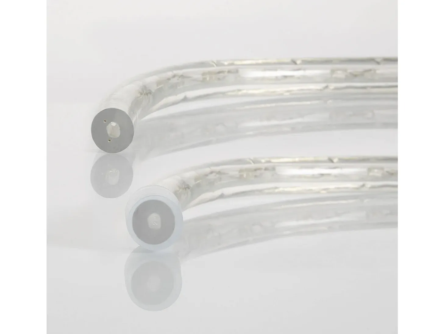 Manguera LED Redonda 220V AC 36 LED/m Blanco Cálido IP65 a Medida Corte cada 100 cm 10 m