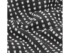 Manta a cuadros de algodón negro 160x210 cm ES627783
