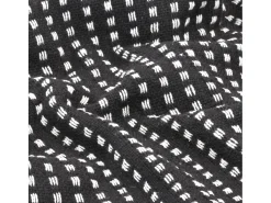 Manta a cuadros de algodón negro 220x250 cm ES976329