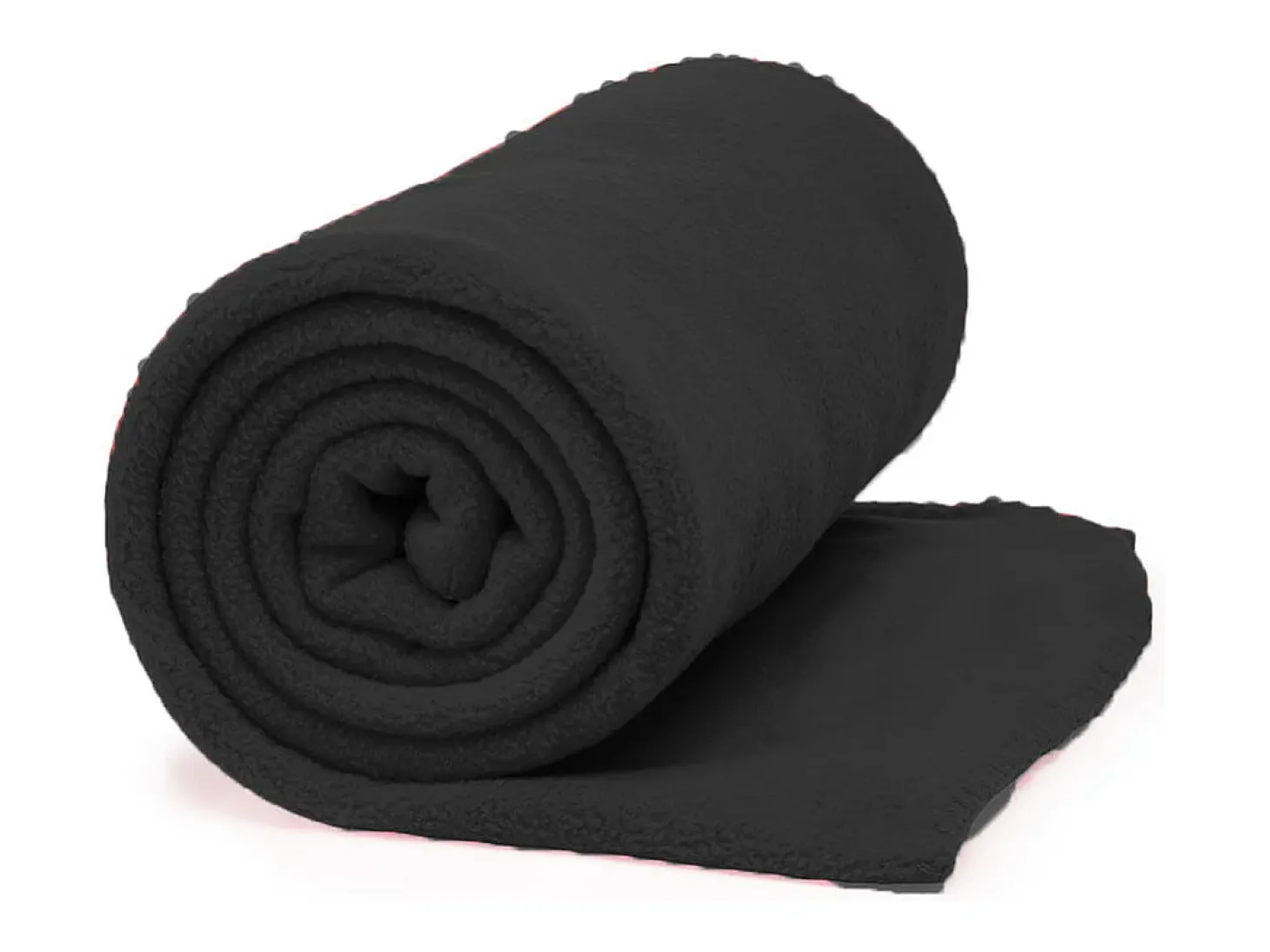 Manta coral 100% poliéster negro 130x160 cm