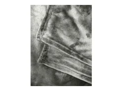 Manta de Microflanela Gris 220x240 cm en Microfibra de Poliéster