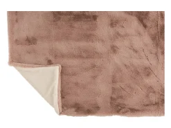 Manta de poliéster rosa empolvado 180x130 cm