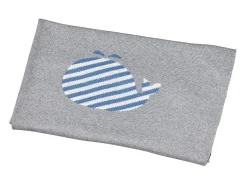 Manta de punto de algodón gris