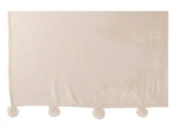 Manta de tela crema 170x130x1 cm