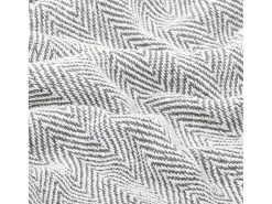 Manta en espiguilla de algodón gris 125x150 cm ES208997