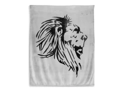 Manta extra suave 130x150 cm LION negro y gris