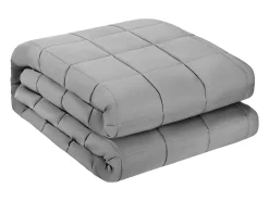 Manta Lastrada SucceBuy, Edredón Pesado 152 x 203 cm, 11,5 kg, con Perlas de Vidrio, Apto para Personas de 113-140 kg, para Aliviar la Ansiedad y el Estrés, Gris