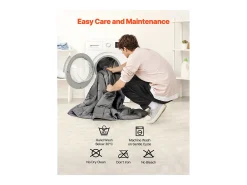 Manta Lastrada SucceBuy, Edredón Pesado 223,5 x 264 cm, 9,2 kg, con Perlas de Vidrio, Apto para Personas de 90-113 kg, para Aliviar la Ansiedad y el Estrés, Gris