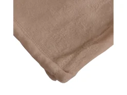 Manta marrón FLANBERG de Poliéster - 180x220 cm - SACASA