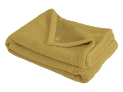 Manta plaid amarillo ámbar 130x170cm PANORA - SACASA