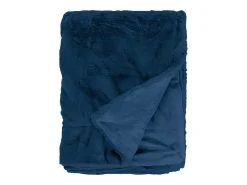 Manta plaid azul oscuro 130x170cm MINNOR - SACASA