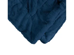 Manta plaid azul oscuro 130x170cm MINNOR - SACASA