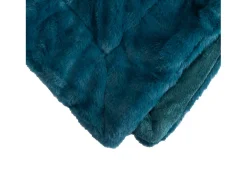 Manta plaid azul verdoso oscuro 130x170cm MINNOR - SACASA