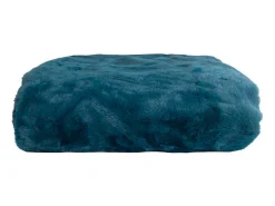 Manta plaid azul verdoso oscuro 130x170cm MINNOR - SACASA