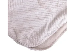 Manta plaid beige con relieve espiga 130x170cm ARYNDAL - SACASA