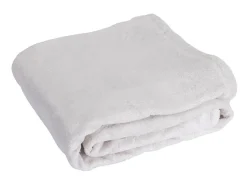 Manta plaid beige 130x170cm FLANBERG - SACASA